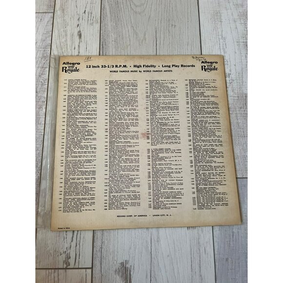 Jaye P. Morgan Sings Vinyl Record 12" 33-1/3 RPM Allegro Royale 1604 Vintage - Picture 2 of 7